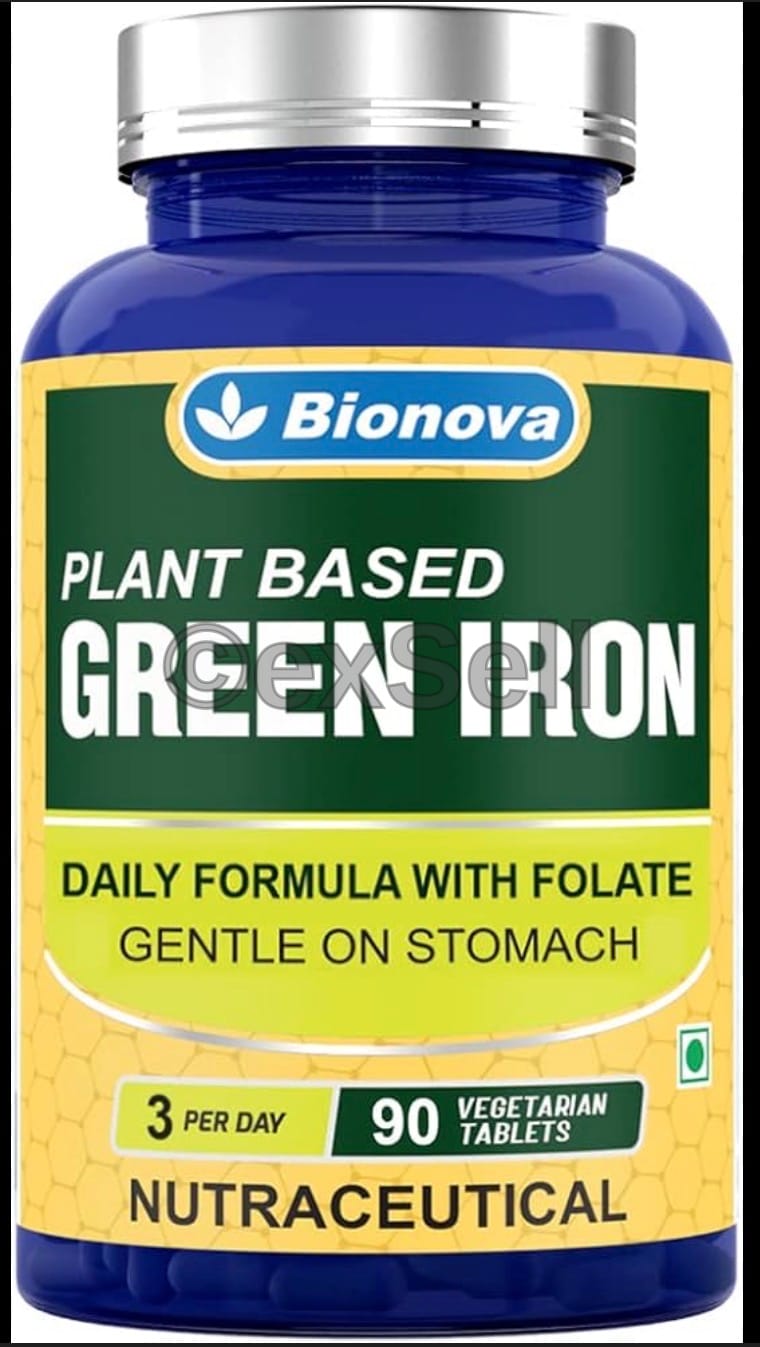 Green Iron Combination Capsules – natural botanical extracts, primarily Amla (Indian Gooseberry), Spinach, and Beetroot