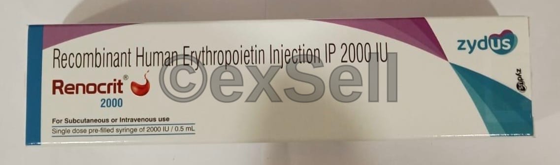 Renocrit 2000IU Injection 2000 IU Injection – Recombinant Human Erythropoietin Alfa 2000IU