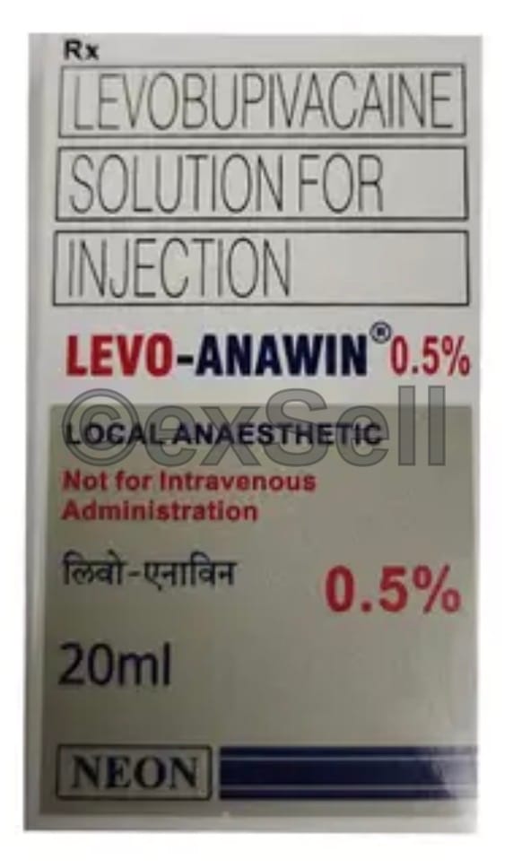 Levo-Anawin 0.5% Injection 5mg Vial – Levobupivacaine (5mg)