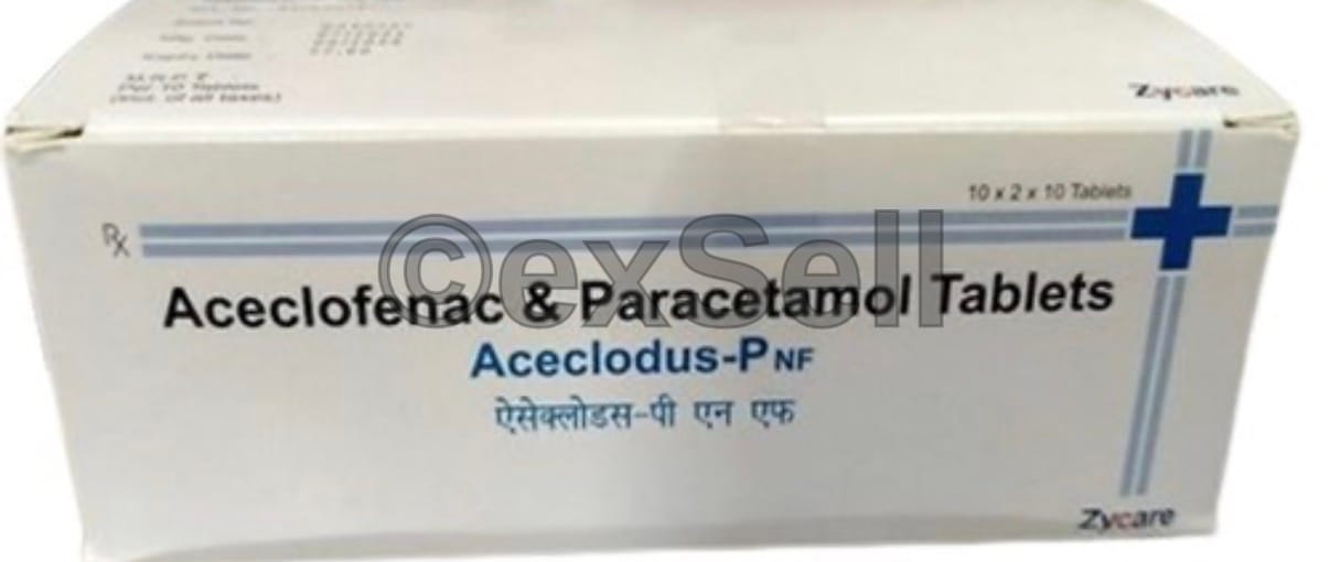Aceclodus-P Tablet 100mg + 500 mg Tablet – Aceclofenac(100 Mg)+Paracetamol (500 Mg)