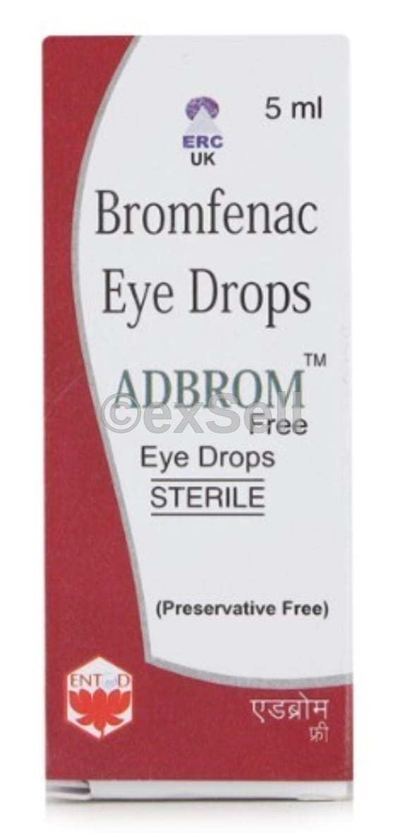 Adbrom Free Eye Drop 0.9 mg Eye drop – Bromfenac (0.9mg)