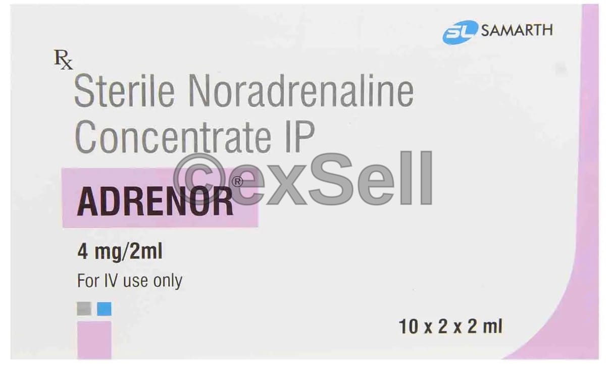 Adrenor Injection 4mg/2ml Vial – Norepinephrine -4mg/2ml