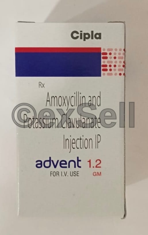 Advent 1.2gm Injection 1000 mg + 200 mg Injection – Amoxycillin (1000mg) + Clavulanic Acid (200mg)