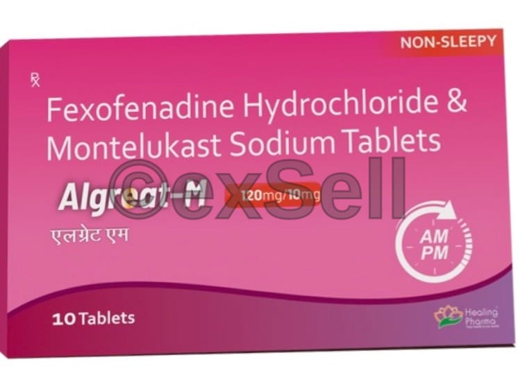 Algreat M 120mg/10mg 120mg/10mg Tablet – Fexofenadine (120 Mg) + Montelukast (10 Mg)