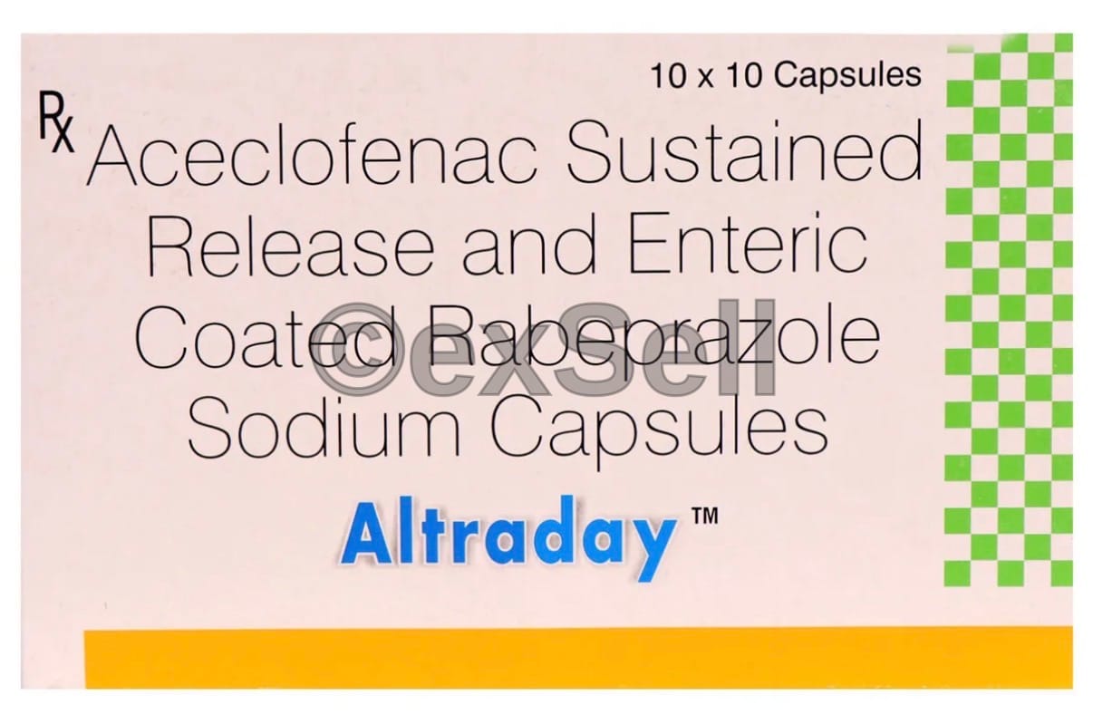 Altraday Capsule SR 200mg/ 20mg Capsule – Aceclofenac (200mg) + Rabeprazole (20mg)