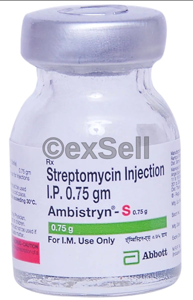 Ambistryn-S 0.75gm Injection 0.75gm Vial – Streptomycin (0.75gm)