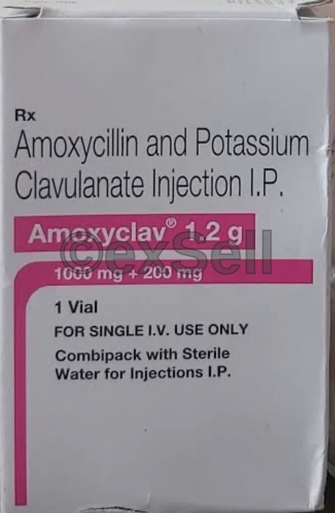 Amoxyclav 1000 mg/200 mg Injection 1000 mg + 200 mg Injection – Amoxycillin (1000mg) + Clavulanic Acid (200mg)