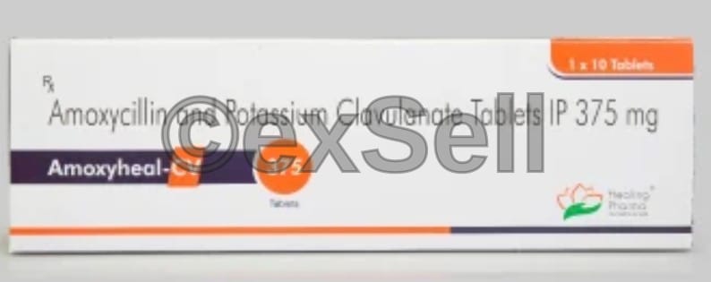 Amoxyheal Cv 375 250 Mg / 125 Mg Tablet – Amoxicillin (250 Mg) + Clavulanic Acid (125 Mg)