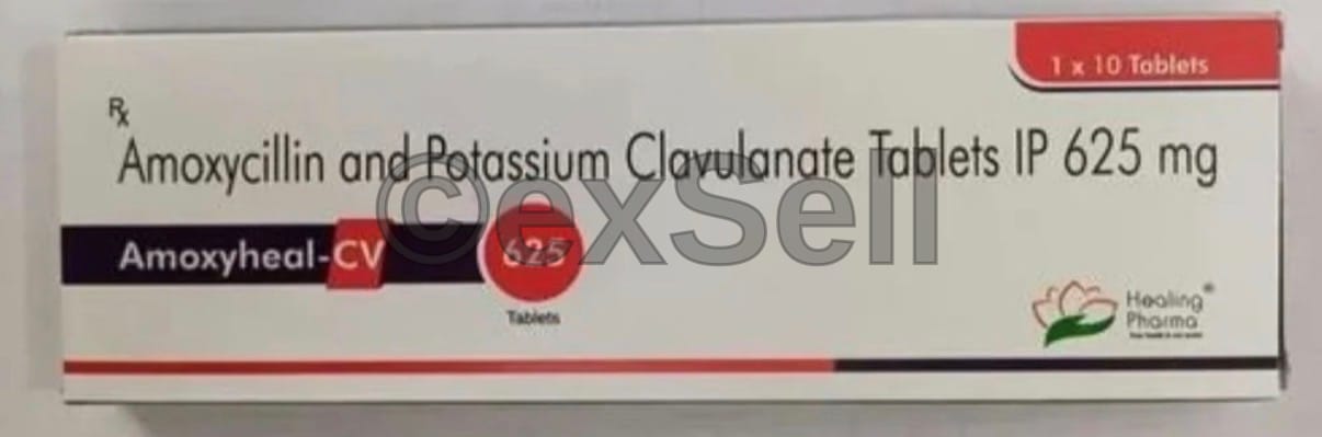 Amoxyheal CV 625 mg 500 mg + 125 Mg Tablet – Amoxicillin (500 mg)+Clavulanic acid (125 mg)