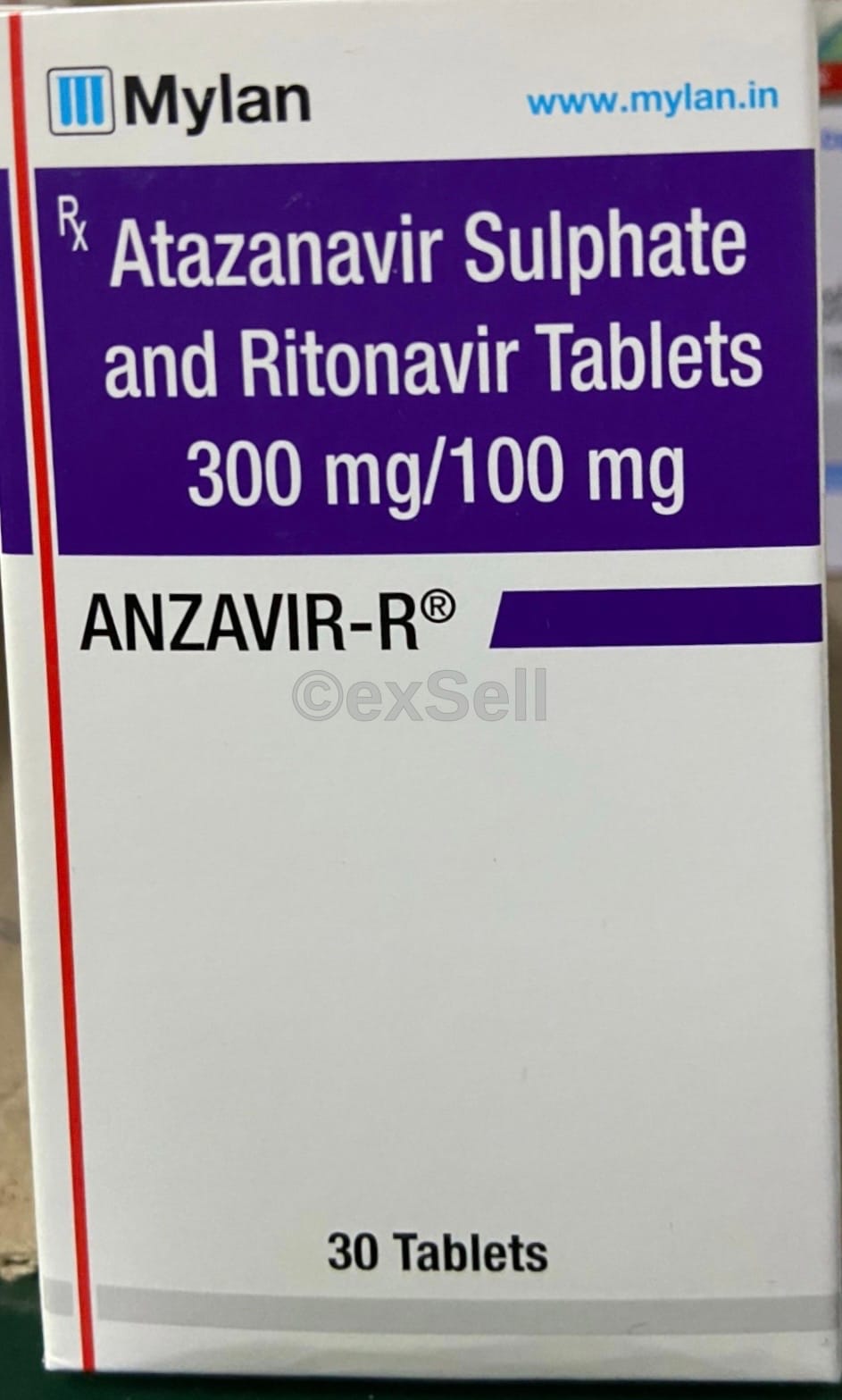 Anzavir-R Tablet 300mg/100mg Tablet – Atazanavir (300mg) + Ritonavir (100mg)