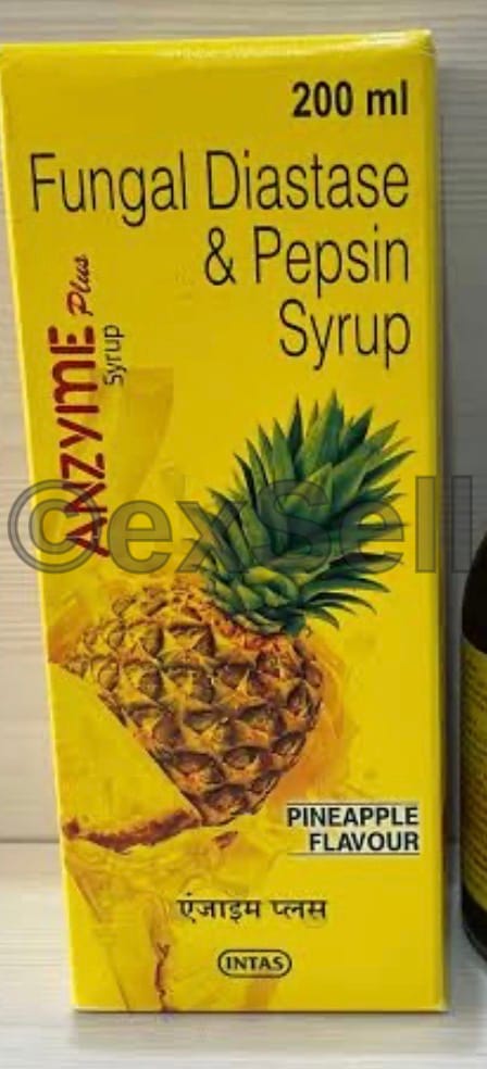 Anzyme Plus Syrup 12.5 mg+ 7.5 mg Syrup – Fungal Diastase (12.5 Mg) + Pepsin (7.5 Mg)