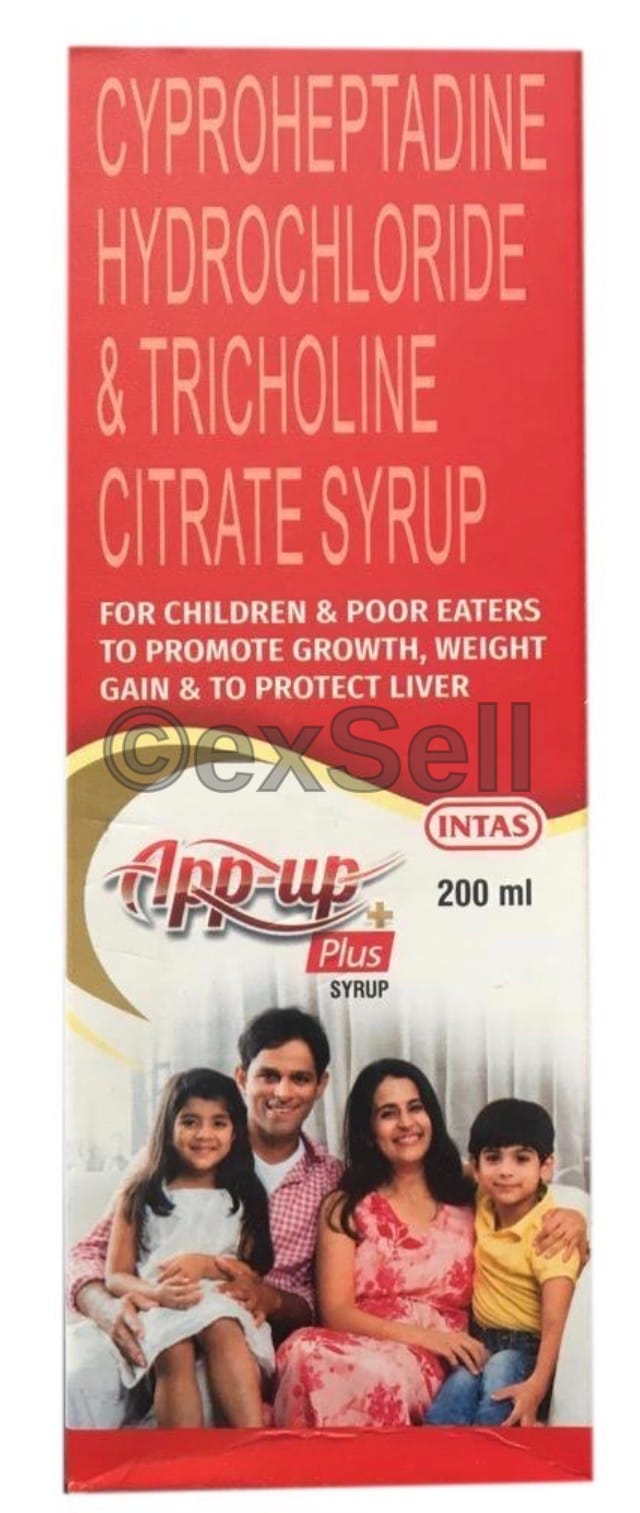App UP Plus Syrup Combination Syrup – Cyproheptadine (2mg/5ml) + Tricholine Citrate (275mg/5ml) + Sorbitol (70%)