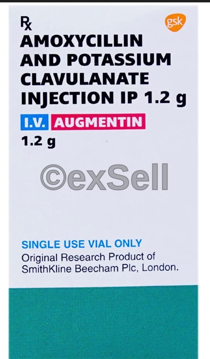 Augmentin 1.2gm Injection 1200 mg Injection – Amoxycillin (1000mg) + Clavulanic Acid (200mg