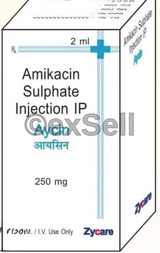 Aycin 250 mg Injection 250 mg Injection – Amikacin Sulphate -250mg