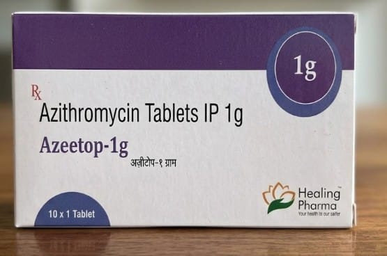 Azeetop 1gm Tablet 1000 mg Tablet – Azithromycin (1000 Mg)