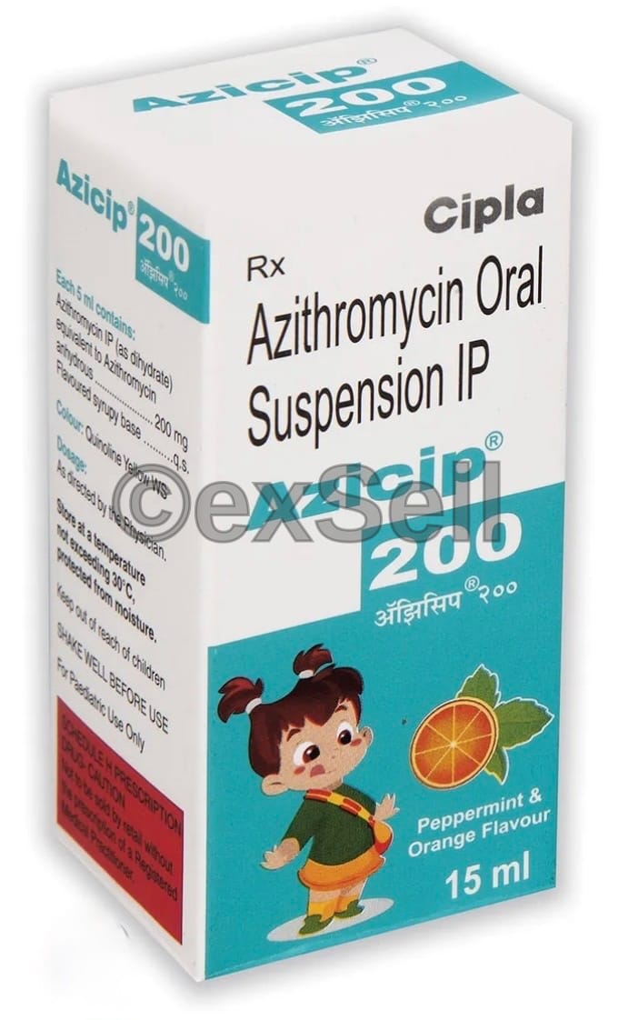 Azicip 200mg Oral Suspension 200 mg Oral Suspension – Azithromycin (200mg)