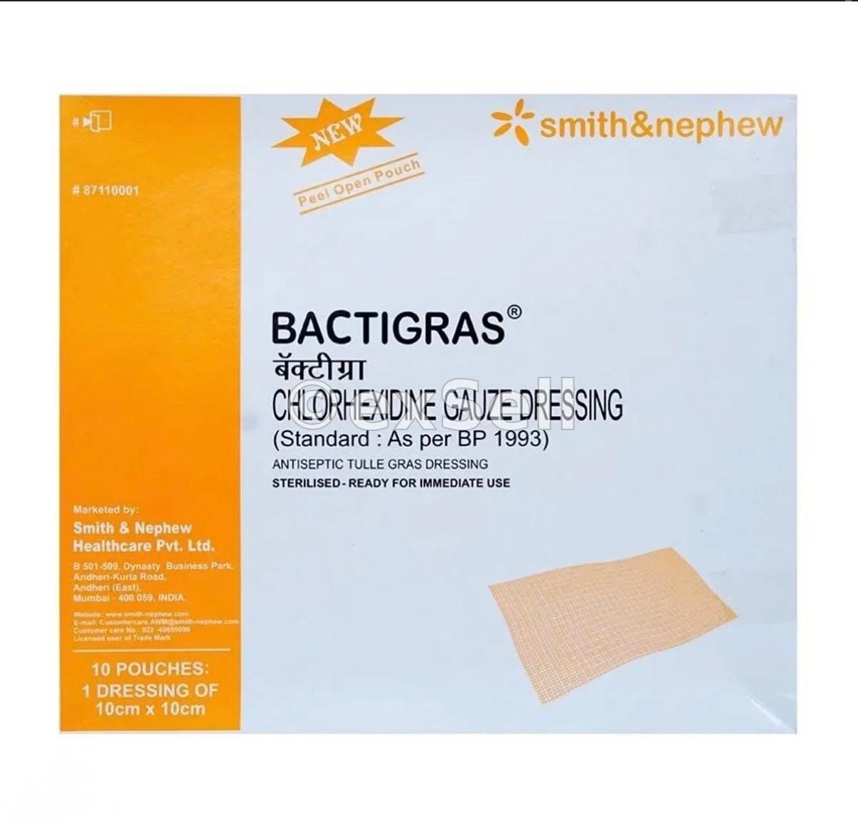 Bactigras Dressing 10cm x 10cm 10cm X 10 cm Bandage – Bactigras Dressing