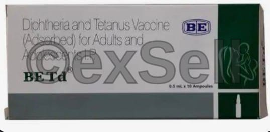 Be TD Injection 0.5 ml 2IU + 20IU Ampoules – DIPHTHERIA TOXOID-2IU+TETANUS TOXOID-20IU