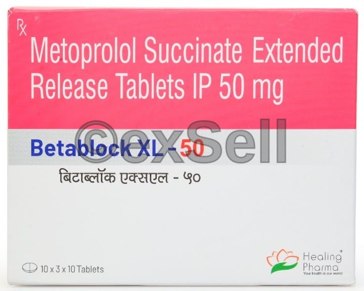 Betablock XL 50 Tablet 50 mg Tablet – Metoprolol Succinate (47.5mg)