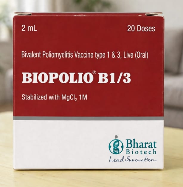 Biopolio B1/3 Oral Vaccine Poliovirus Type 1 and 3 per 0.1 mL dose. Oral Vaccine – Polio Vaccine