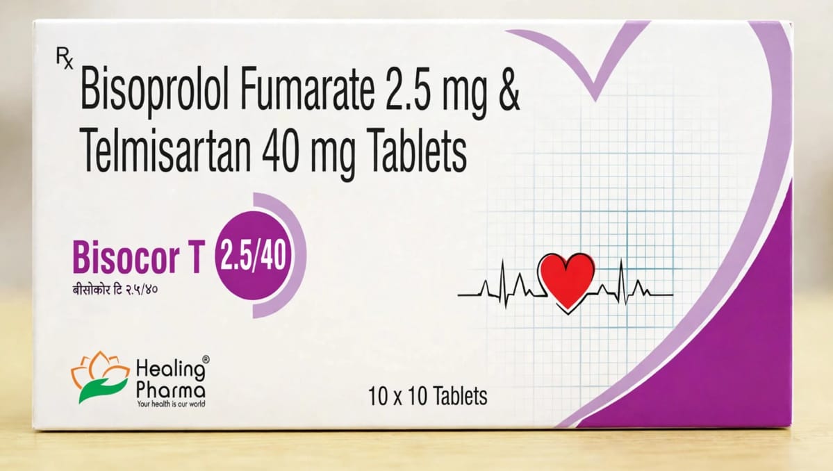 Bisocor T 2.5/40mg 2.5 + 40 mg Tablets – Bisoprolol 2.5mg+ Telmisartan 40 mg
