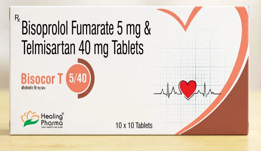 Bisocor T 5/40mg 45mg Tablet – Bisoprolol 5 mg + Telmisartan 40mg