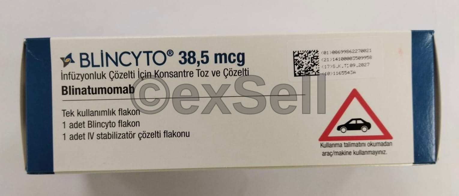 Blincyto 38.5 mcg Solution for infusion 38.5 mcg Solution for infusion – Blinatumomab 38.5mcg