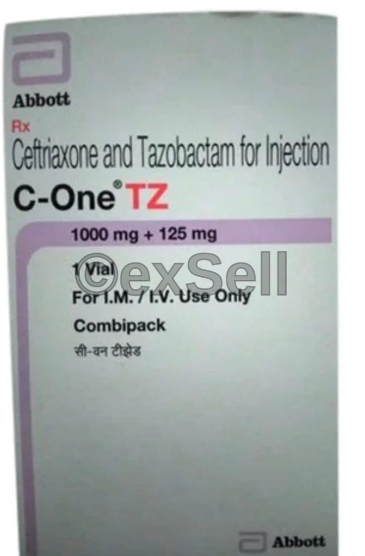 C-One TZ 1000mg/125mg Injection 1000 mg + 125 mg Injection – Ceftriaxone (1000mg) + Tazobactum (125mg)