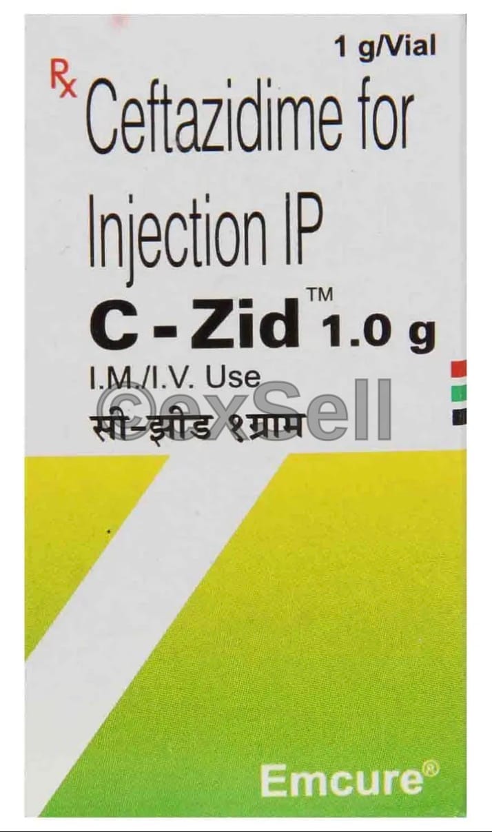 C Zid 1g Injection 1000 mg Injection – Ceftazidime (1000 Mg)