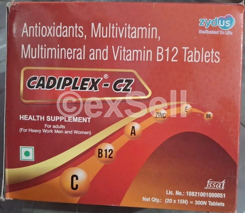 Cadiplex CZ Tablet Combination Tablet – L-Methylfolate, Vitamin K2-7, Methylcobalamin, Calcium Citrate Malate, Calcitriol, Omega-3 Fatty Acids, and Pyridoxal-5 Phosphate