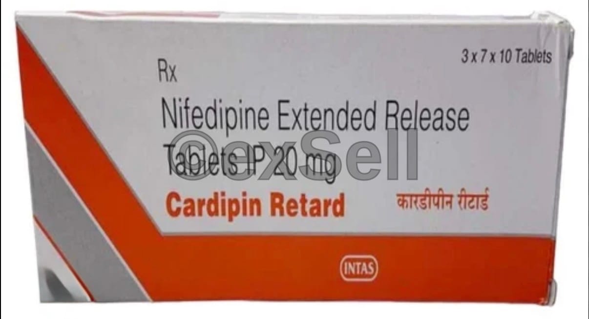 Cardipin Retard Tablet 20 mg Tablet – Nifedipine (20mg)