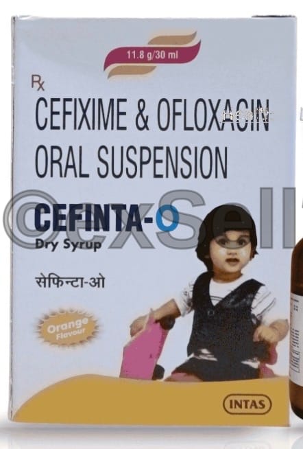 Cefinta O DS Dry Syrup 50 mg + 50 mg Dry Syrup – Cefixime (50mg) + Ofloxacin (50mg)