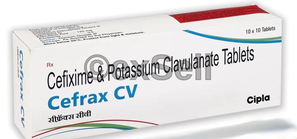 Cefrax CV Tablet Combination Tablet – Cefixime (200mg) + Clavulanic Acid (125mg)