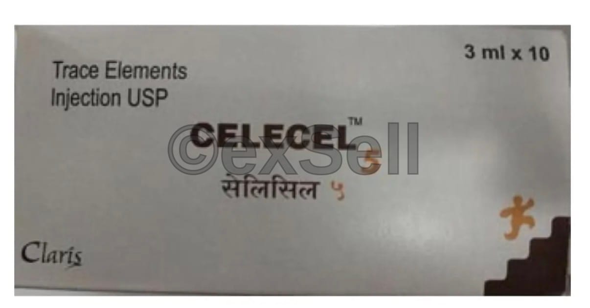 Celecel Injection Combination Vial – Chromium Chloride (0.4mg) + Copper Sulphate (0.4mg) + Manganese Sulphate (1mg) + Selenious acid (0.02mg)
