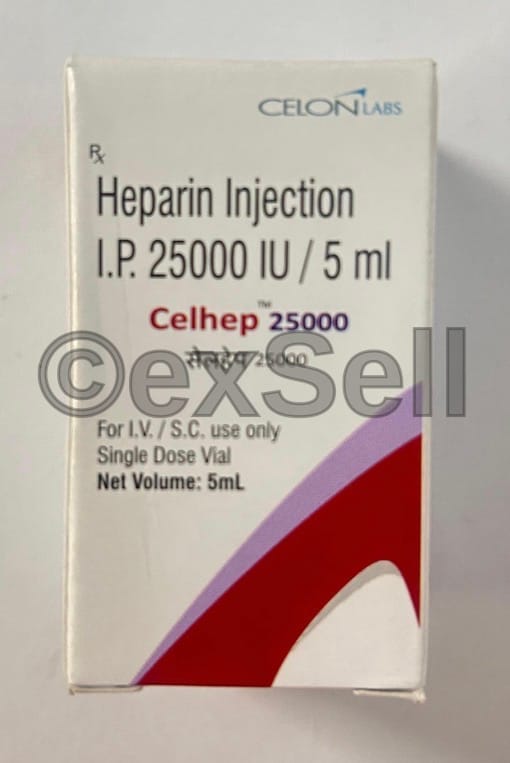 Celhep 25000IU Injection 5000IU Injection – Heparin (25000IU)
