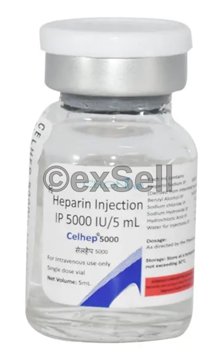 Celhep 5000IU Injection 5000 Inejction – Heparin (5000IU)