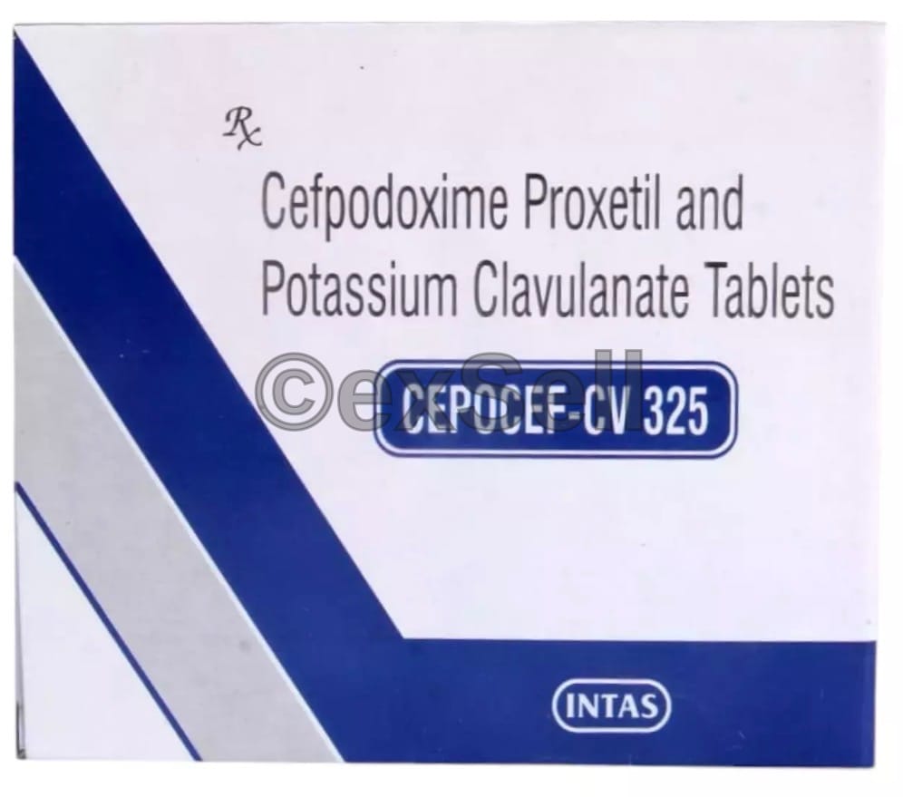 Cepocef CV 325mg Tablet 325 mg Tablet – Cefpodoxime Proxetil (200mg) + Clavulanic Acid (125mg)