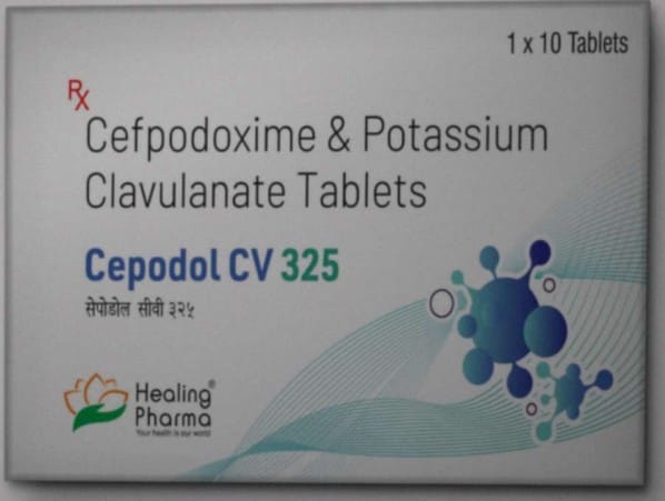 Cepodol CV 325 325 mg Tablet – Cefixime (200 mg) + Clavulanic Acid (125 mg)