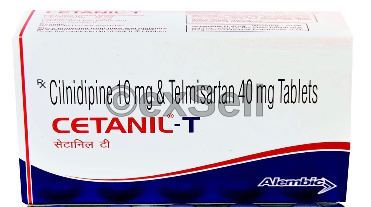 Cetanil T Tablet 10mg+40mg Tablet – Cilnidipine (10mg) + Telmisartan (40mg)