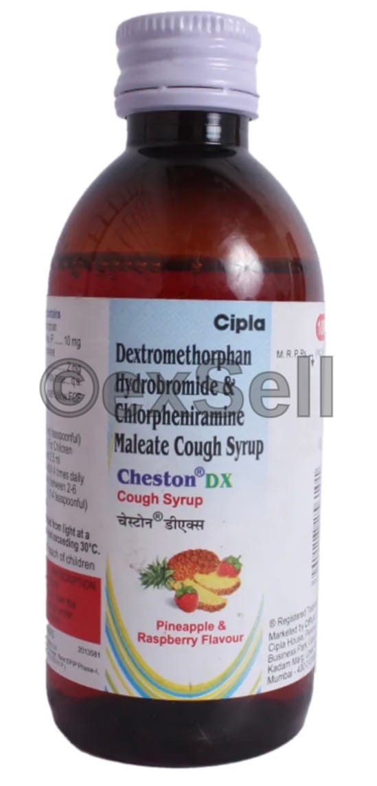 Cheston DX Syrup Combination Syrup – Phenylephrine (5mg/5ml) + Chlorpheniramine Maleate (2mg/5ml) + Dextromethorphan Hydrobromide (10mg/5ml)