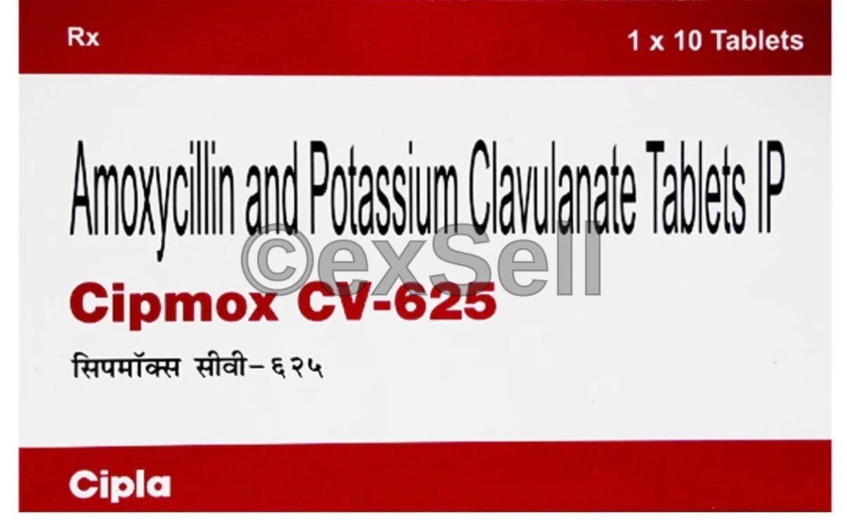 Cipmox CV 625 Tablet 625mg Tablet – Amoxycillin (500mg) + Clavulanic Acid (125mg)