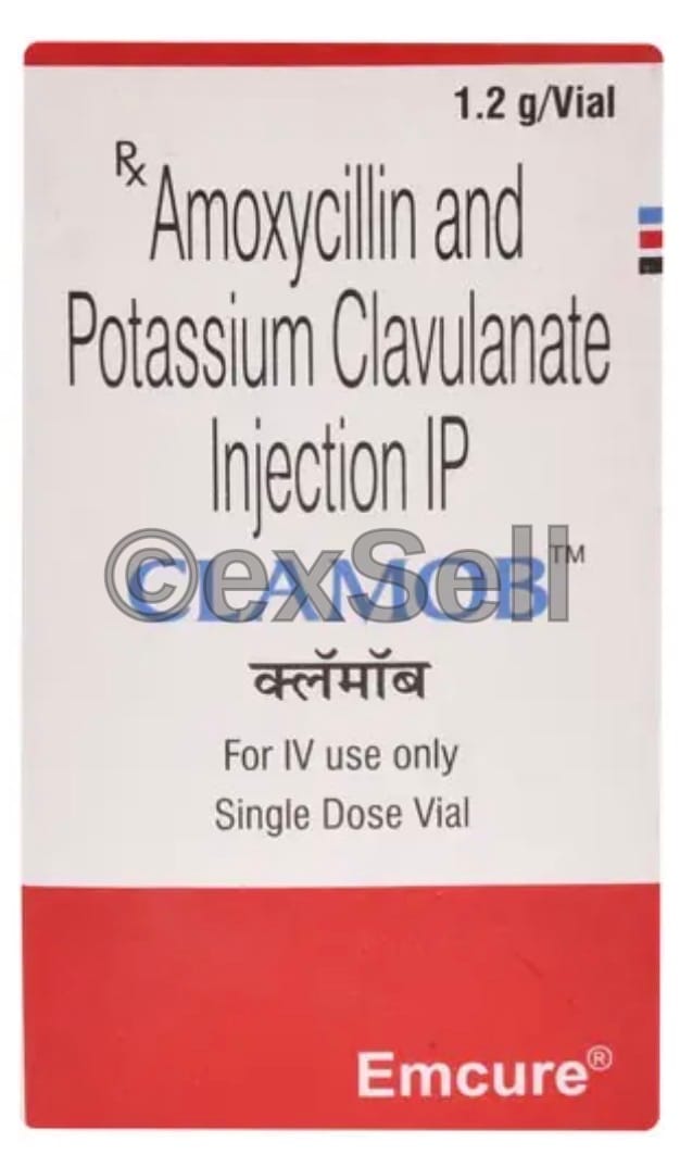 Clamob IV 1000mg/200mg Injection 1.2 gm Injection – Amoxycillin (1000mg) + Clavulanic Acid (200mg)