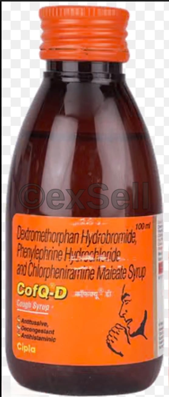 Cof-Q D Syrup Combination Syrup – Phenylephrine (5mg/5ml) + Chlorpheniramine Maleate (2mg/5ml) + Dextromethorphan Hydrobromide (10mg/5ml)