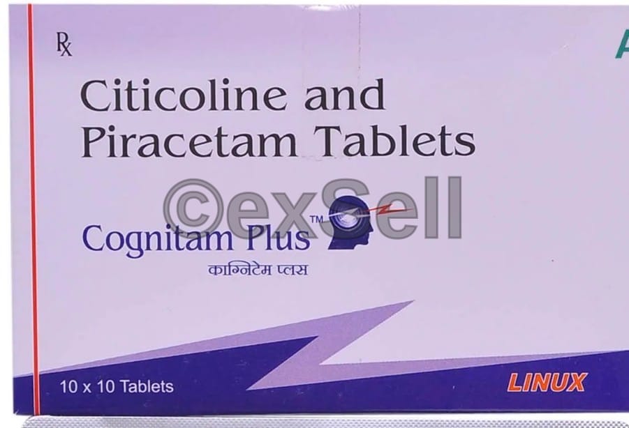 Cognitam Plus Tablet 500mg + 800mg Tablet – Citicoline (500mg) + Piracetam (800mg)