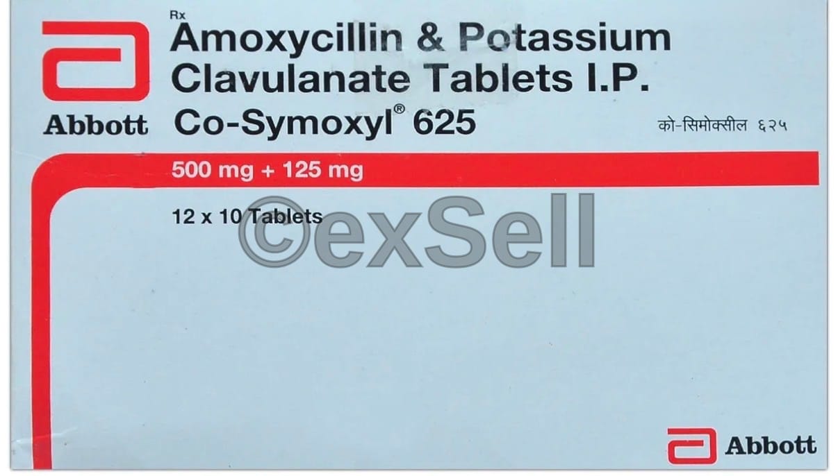 Cosymoxyl 625mg Tablet 500 mg + 125 mg Tablet – Amoxycillin (500mg) + Clavulanic Acid (125mg)