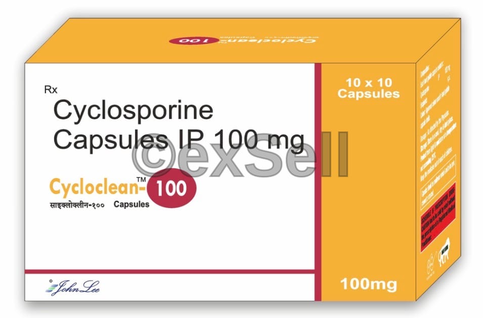 Cycloclean 100mg Capsule 100mg Capsule – Cyclosporine (100mg)