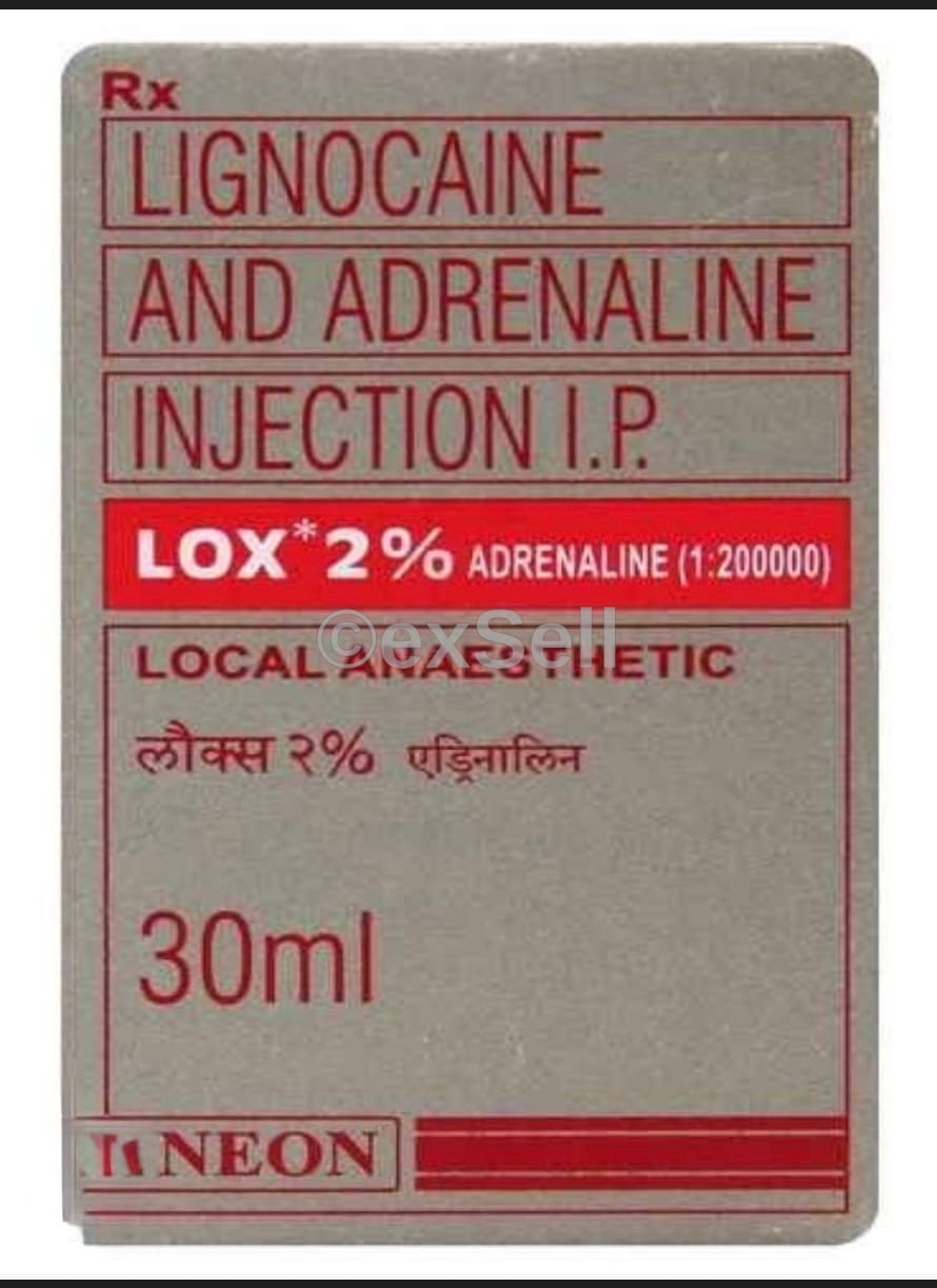 Lox 2% Adrenaline Injection 2% Injection – Lidocaine (2%) + Adrenaline (0.005mg)