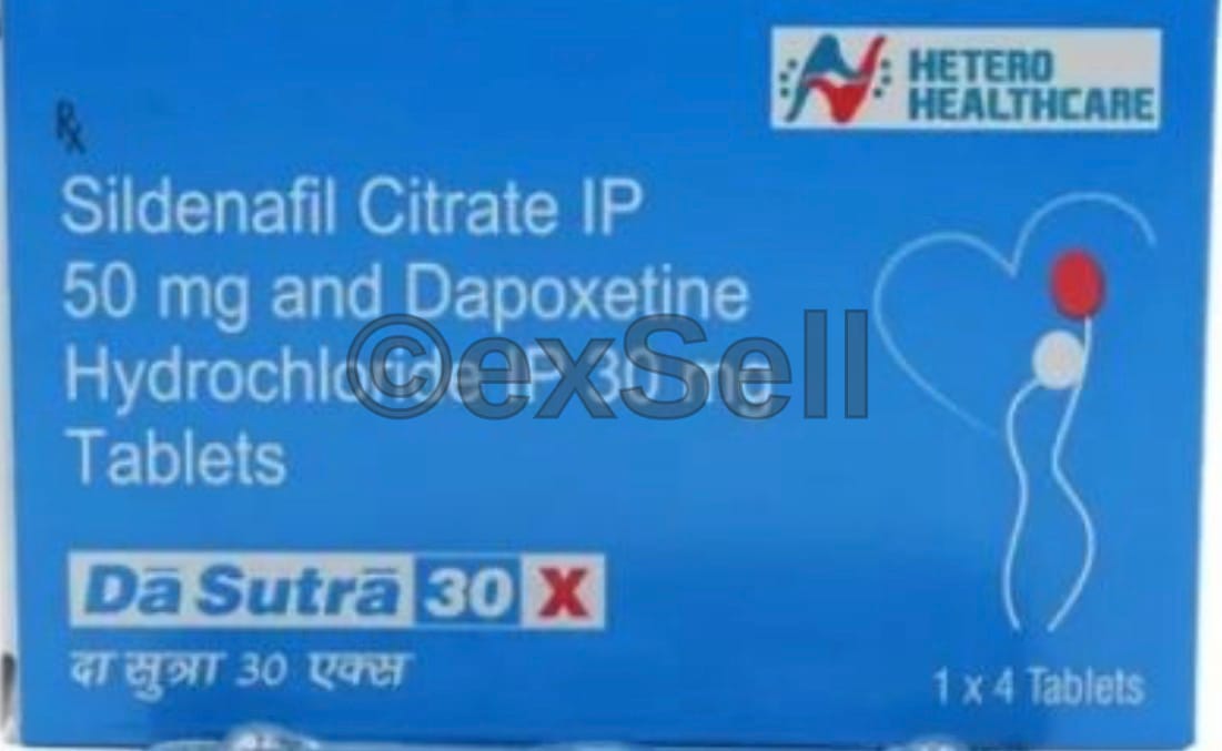 DA Sutra 30X 50 mg/30 mg Tablet 50mg + 30mg Tablet – Sildenafil (50mg) + Dapoxetine (30mg)