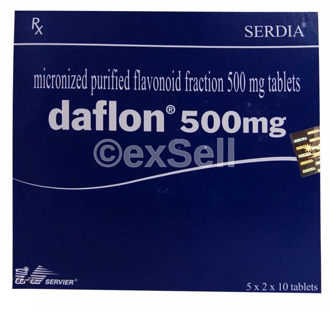 Daflon 500 mg Tablet 450 mg+50 mg Tablet – Diosmin (450mg) + Hesperidin (50mg)