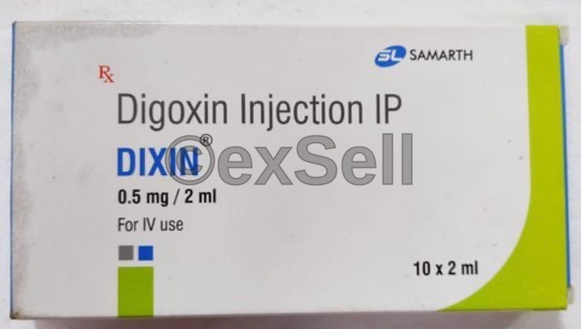 Dixin 0.5mg Injection 0.5mg Vial – Digoxin (0.5mg)